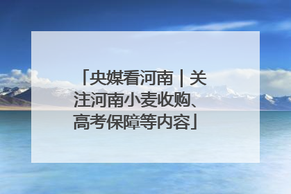 央媒看河南｜关注河南小麦收购、高考保障等内容