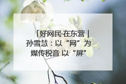 好网民·在东营｜孙雪慧：以“网”为媒传税音 以“屏”为介助发展