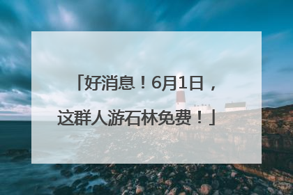 好消息！6月1日，这群人游石林免费！