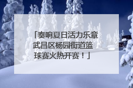 奏响夏日活力乐章 武昌区杨园街道篮球赛火热开赛！