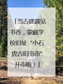 当古建遇见书香，蒙藏学校旧址“小石虎古旧书市”开市啦！