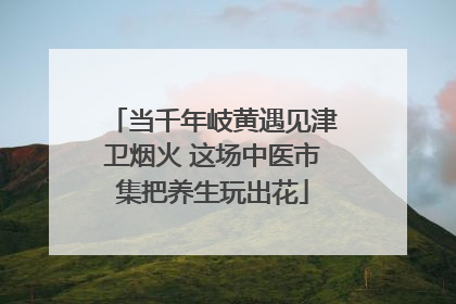 当千年岐黄遇见津卫烟火 这场中医市集把养生玩出花
