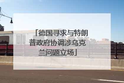 德国寻求与特朗普政府协调涉乌克兰问题立场