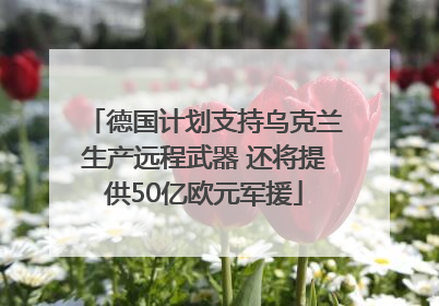 德国计划支持乌克兰生产远程武器 还将提供50亿欧元军援
