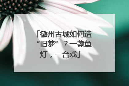 徽州古城如何造“旧梦”？一盏鱼灯，一台戏