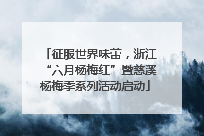 征服世界味蕾，浙江“六月杨梅红”暨慈溪杨梅季系列活动启动