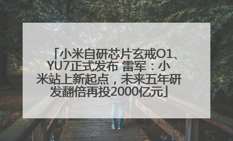 小米自研芯片玄戒O1、YU7正式发布 雷军：小米站上新起点，未来五年研发翻倍再投2000亿元