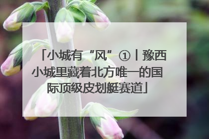 小城有“风”①丨豫西小城里藏着北方唯一的国际顶级皮划艇赛道