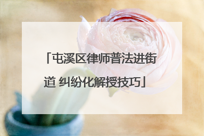 屯溪区律师普法进街道 纠纷化解授技巧