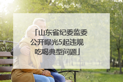 山东省纪委监委公开曝光5起违规吃喝典型问题