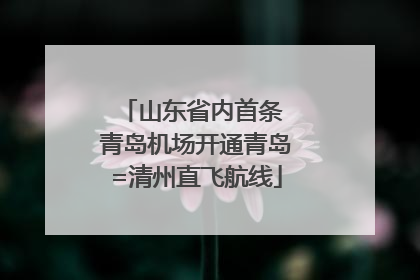 山东省内首条 青岛机场开通青岛=清州直飞航线