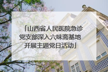 山西省人民医院急诊党支部深入六味斋基地开展主题党日活动