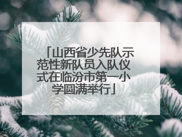 山西省少先队示范性新队员入队仪式在临汾市第一小学圆满举行