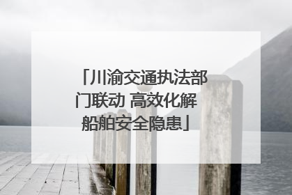 川渝交通执法部门联动 高效化解船舶安全隐患