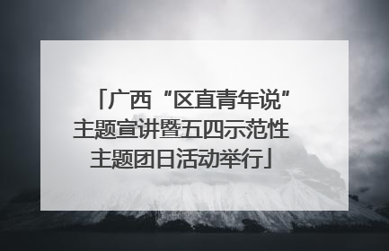 广西“区直青年说”主题宣讲暨五四示范性主题团日活动举行