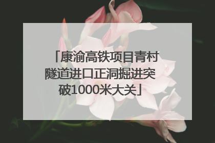 康渝高铁项目青村隧道进口正洞掘进突破1000米大关