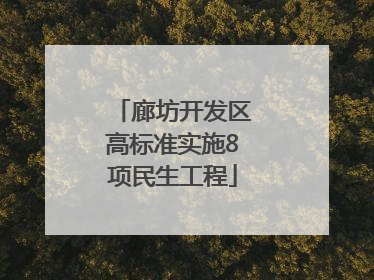 廊坊开发区高标准实施8项民生工程
