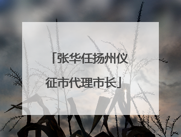 张华任扬州仪征市代理市长