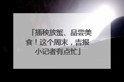 插秧放蟹、品尝美食！这个周末，吉报小记者有点忙