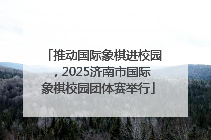 推动国际象棋进校园，2025济南市国际象棋校园团体赛举行