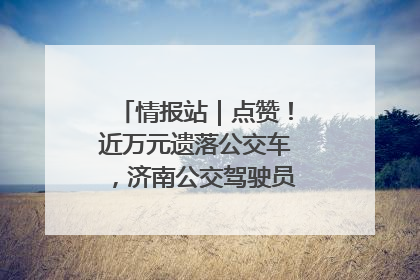 情报站｜点赞！近万元遗落公交车，济南公交驾驶员乘客接力还失主