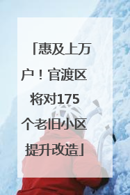 惠及上万户！官渡区将对175个老旧小区提升改造