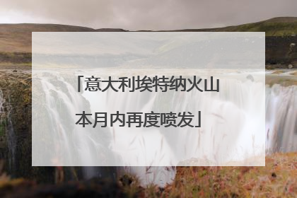意大利埃特纳火山本月内再度喷发