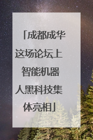 成都成华这场论坛上 智能机器人黑科技集体亮相