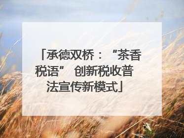承德双桥：“茶香税语” 创新税收普法宣传新模式