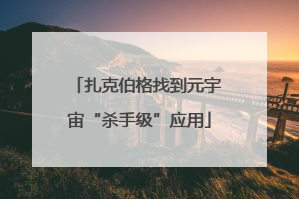 扎克伯格找到元宇宙“杀手级”应用