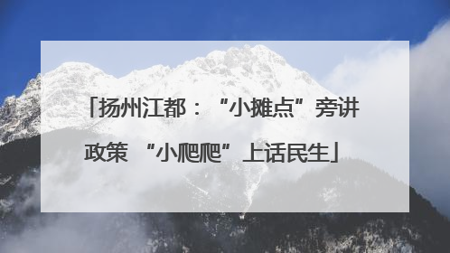 扬州江都：“小摊点”旁讲政策 “小爬爬”上话民生