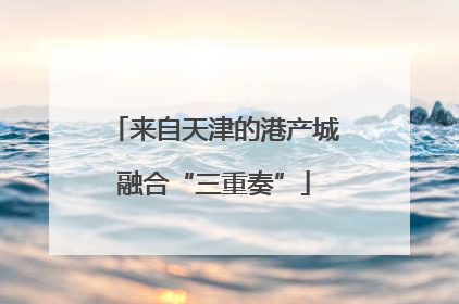 来自天津的港产城融合“三重奏”