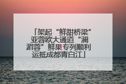 架起“鲜甜桥梁” 亚蓉欧大通道“澜湄蓉”鲜果专列顺利运抵成都青白江