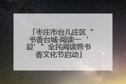 枣庄市台儿庄区“书香台城·阅读一‘夏’”全民阅读暨书香文化节启动
