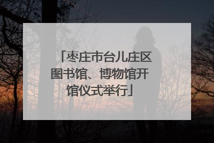 枣庄市台儿庄区图书馆、博物馆开馆仪式举行