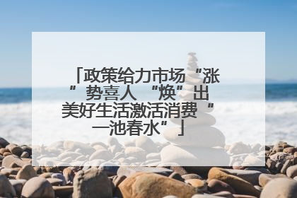 政策给力市场“涨”势喜人 “焕”出美好生活激活消费“一池春水”