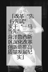 改革“先行先试” 实干“一马当先”——菏泽鲁西新区深化改革创新助推高质量发展纪实