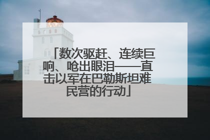 数次驱赶、连续巨响、呛出眼泪——直击以军在巴勒斯坦难民营的行动