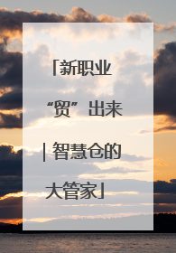 新职业 “贸”出来｜智慧仓的大管家