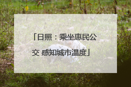 日照：乘坐惠民公交 感知城市温度