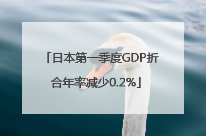 日本第一季度GDP折合年率减少0.2%