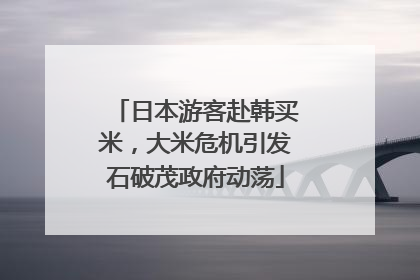 日本游客赴韩买米，大米危机引发石破茂政府动荡