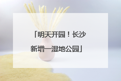 明天开园！长沙新增一湿地公园