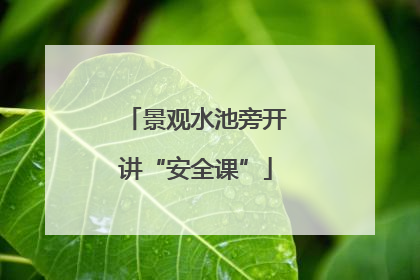 景观水池旁开讲“安全课”