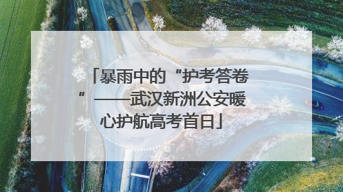 暴雨中的“护考答卷”——武汉新洲公安暖心护航高考首日