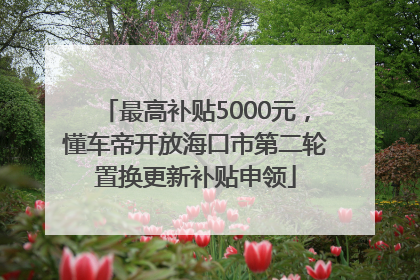 最高补贴5000元，懂车帝开放海口市第二轮置换更新补贴申领
