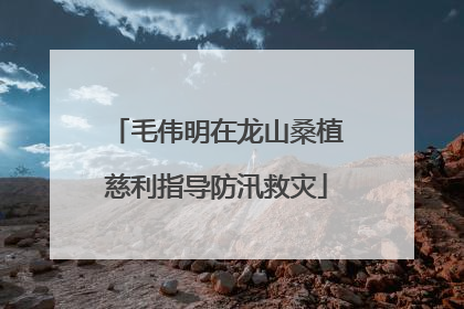 毛伟明在龙山桑植慈利指导防汛救灾