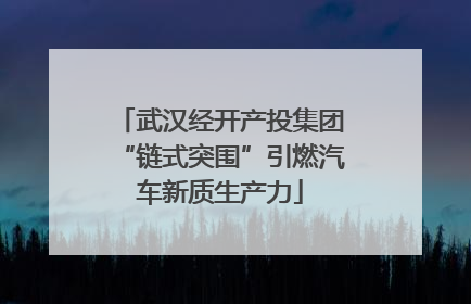 武汉经开产投集团“链式突围”引燃汽车新质生产力