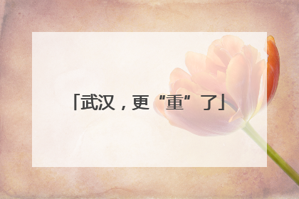 武汉，更“重”了
