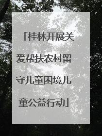 桂林开展关爱帮扶农村留守儿童困境儿童公益行动